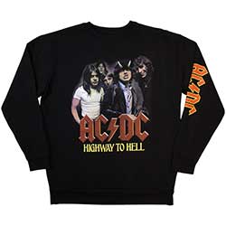 AC/DC Unisex Sweatshirt: H2H Band (Sleeve Print)