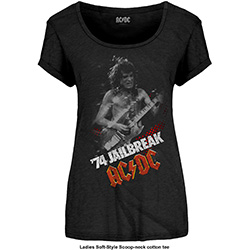 AC/DC Ladies Scoop Neck T-Shirt: Jailbreak