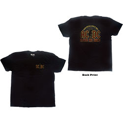 AC/DC Unisex T-Shirt: Hard As Rock (Back Print)