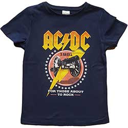 AC/DC Kids T-Shirt: For Those About To Rock '81 (5-6 Years)