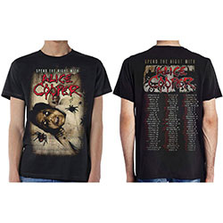 Alice Cooper Unisex T-Shirt: Spend The Night With Spiders (Back Print/Ex Tour)