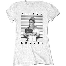 Ariana Grande Ladies Scoop Neck T-Shirt: Mug Shot