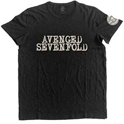 Avenged Sevenfold Unisex Applique T-Shirt: Logo & Death Bat