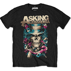 Asking Alexandria Unisex T-Shirt: Hat Skull (Retail Pack)