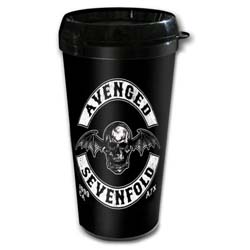 Avenged Sevenfold Travel Mug: Death Bat Crest (Plastic Body)
