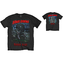 Avenged Sevenfold Unisex T-Shirt: Buried Alive Tour 2012 (Back Print)