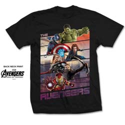 Marvel Comics Unisex T-Shirt: Avengers Bars (Medium)