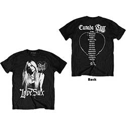 Avril Lavigne Unisex T-Shirt: Love Sux (Back Print)