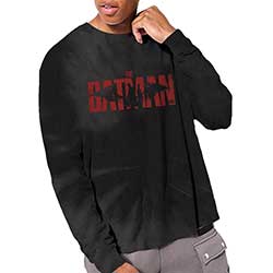 DC Comics Unisex Long Sleeved T-Shirt: The Batman Logo (Wash Collection)