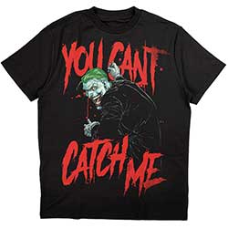 DC Comics Unisex T-Shirt: Joker You Can't Catch Me (Medium)