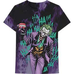 DC Comics Unisex T-Shirt: Joker All Over Faded