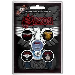 Saxon Button Badge Pack: Wheels Of Steel