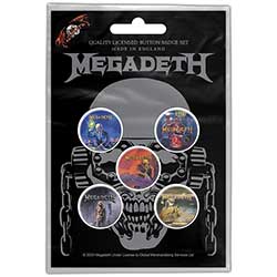 Megadeth Button Badge Pack: Vic Rattlehead