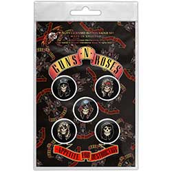 Guns N' Roses Button Badge Pack: Appetite For Destruction