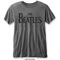 The Beatles Unisex T-Shirt: Drop T Logo (Burnout)