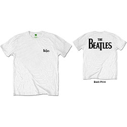 The Beatles Unisex T-Shirt: Drop T Logo (Back Print/Retail Pack)