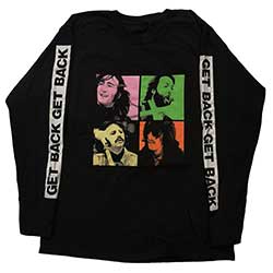 The Beatles Unisex Long Sleeved T-Shirt: Get Back Studio Shots (Sleeve Print)