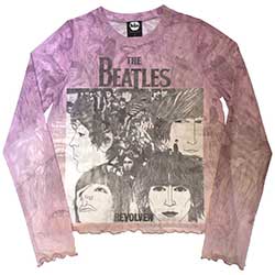 The Beatles Ladies Long Sleeve T-Shirt: Revolver (Mesh)