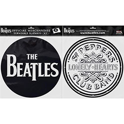 The Beatles Turntable Slipmat Set: Drop T Logo & Sgt Pepper Drum (Retail Pack)