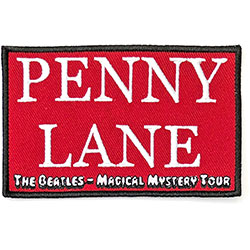 The Beatles Standard Patch: Penny Lane Red (Song Title/Loose)