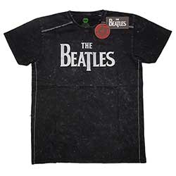 The Beatles Unisex Snow Wash T-Shirt: Drop T Logo
