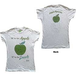 The Beatles Ladies T-Shirt: A is for Apple (Back Print)