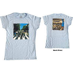 The Beatles Ladies T-Shirt: Abbey Road (Back Print)