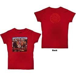 The Beatles Ladies T-Shirt: Sgt Pepper (Back Print)
