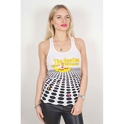 The Beatles Ladies Vest T-Shirt: Yellow Submarine Sea of Holes & Logo