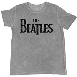 The Beatles Unisex T-Shirt: Drop T Logo (Burnout & Flocked)