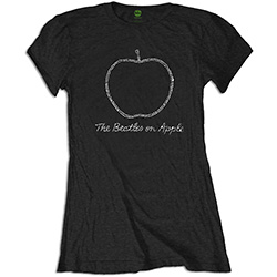 The Beatles Ladies Embellished T-Shirt: On Apple (Diamante)