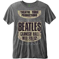 The Beatles Unisex T-Shirt: Carnegie Hall (Burnout)