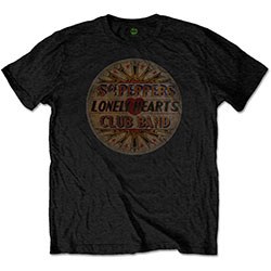The Beatles Unisex T-Shirt: Vintage Drum Head