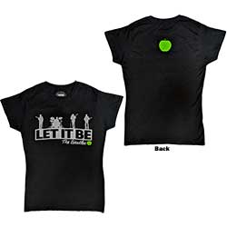 The Beatles Ladies T-Shirt: Rooftop (Back Print)