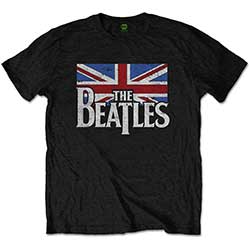 The Beatles Kids T-Shirt: Drop T Logo & Vintage Flag