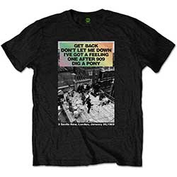 The Beatles Unisex T-Shirt: Rooftop Songs Gradient
