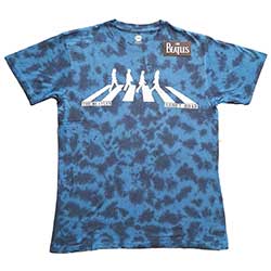 The Beatles Unisex T-Shirt: Abbey Road Crossing (Dip-Dye)