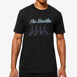 The Beatles Unisex T-Shirt: Crossing Silhouettes (Hi-Build)