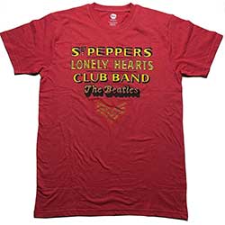 The Beatles Unisex Embellished T-Shirt: Sgt Pepper Stacked