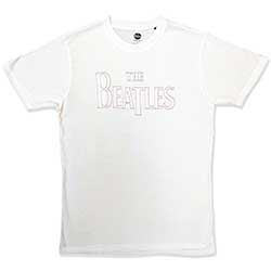 The Beatles Unisex T-Shirt: Drop T Logo (Embroidered)