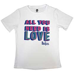 The Beatles Ladies T-Shirt: All You Need Is Love