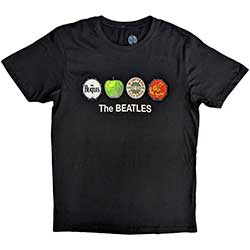 The Beatles Unisex T-Shirt: Apple & Drums