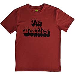 The Beatles Unisex T-Shirt: Text Logo Shadow