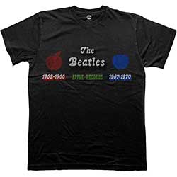 The Beatles Unisex T-Shirt: Apple Years Red & Blue