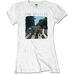 The Beatles Ladies T-Shirt: Abbey Road & Logo (Retail Pack)