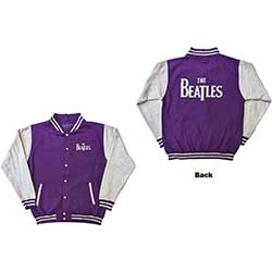 The Beatles Unisex Varsity Jacket: Drop T Logo (Back Print)