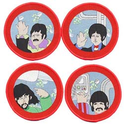 The Beatles Standard Patch Set: Cartoon Port Hole (Iron On)