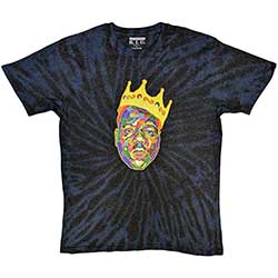 Biggie Smalls Unisex T-Shirt: Crown (Dip-Dye)