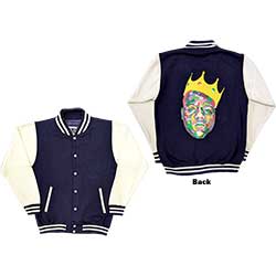 Biggie Smalls Unisex Varsity Jacket: Crown (Back Print)