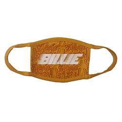 Billie Eilish Face Mask: Racer Logo & Graffiti Yellow